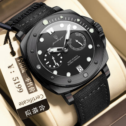 Stylish Multifunctional Waterproof Casual Trendy Luminous Mens Quartz Watch