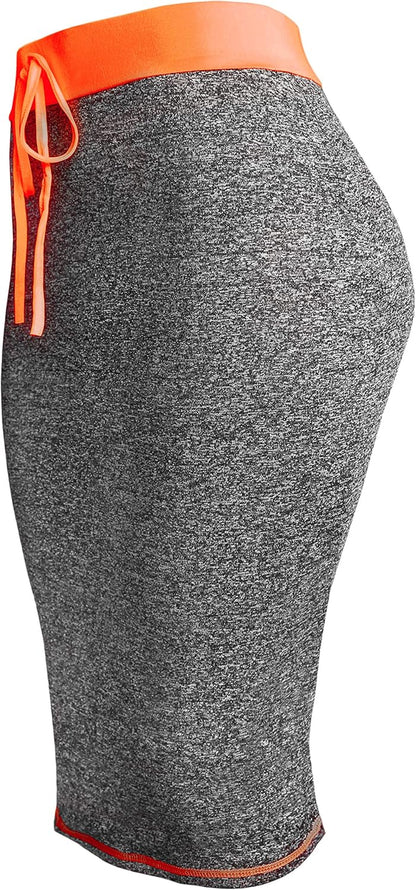 Active Heather Pencil Midi Bodycon Skirt