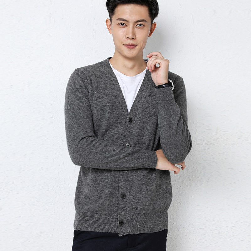 Men's Casual All-Match Long-Sleeve Knitted Jacket