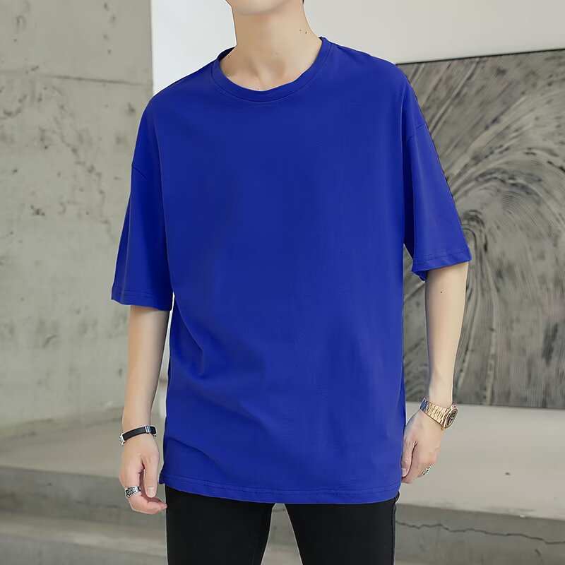 Men's Fashionable Simple Loose Casual Short-Sleeve