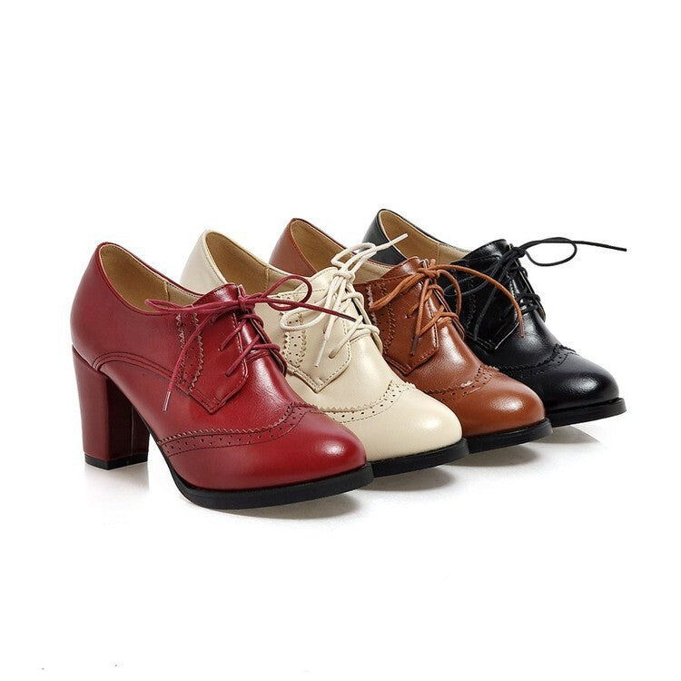 Women's Fashion Chunky-Heel British-Style High-Heel Boots