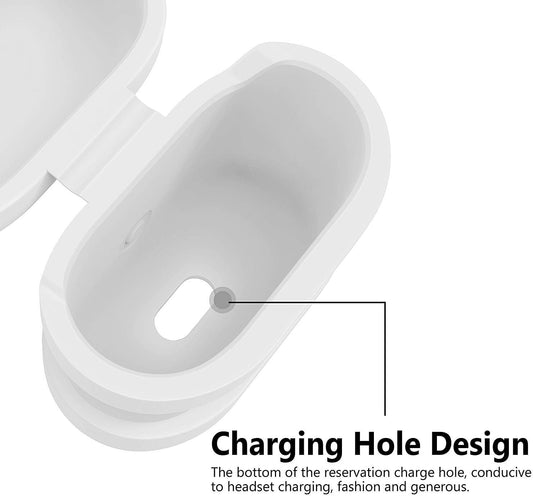 Shockproof Silicone Protective Air Pods Case Cover with Earphone Sports Anti-Lost Strap [White] IPOD-SLC-02-WH /