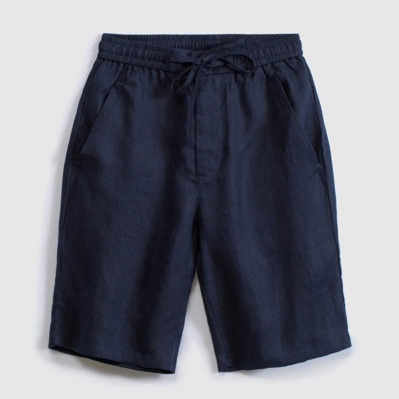 Loose-fitting Casual Linen Shorts For Men
