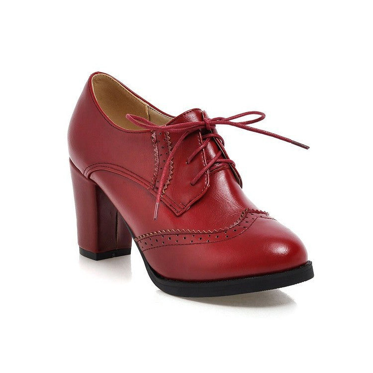 Women's Fashion Chunky-Heel British-Style High-Heel Boots