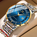 Men's Business Waterproof Stainless Steel Calendar Watch
