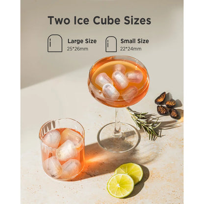 26 Lb.Daily Production Bullet Ice Countertop Ice Maker, Self-Cleaning Ice Makers