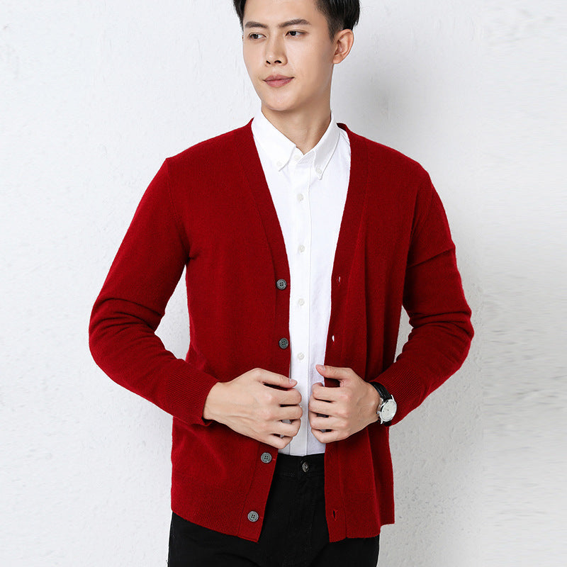 Men's Casual All-Match Long-Sleeve Knitted Jacket