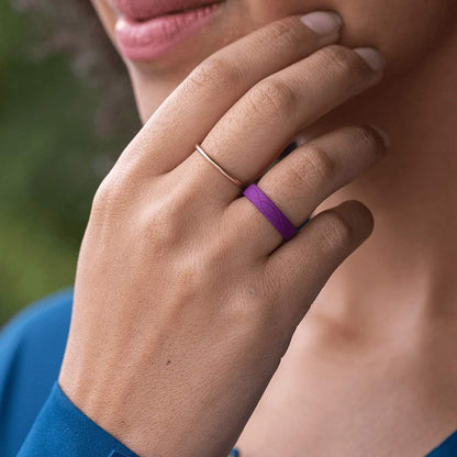 Women’S Infinity Silicone Wedding Ring – Hypoallergenic Wedding Band for Ladies – Comfortable Band for Active Lifestyle – 4.5Mm Wide, 1.5Mm Thick