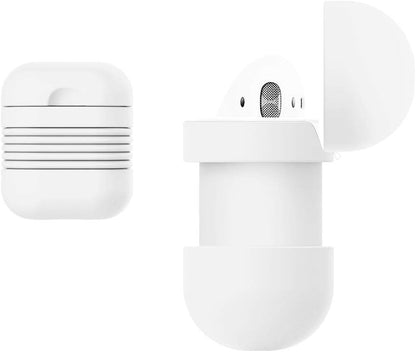 Shockproof Silicone Protective Air Pods Case Cover with Earphone Sports Anti-Lost Strap [White] IPOD-SLC-02-WH /