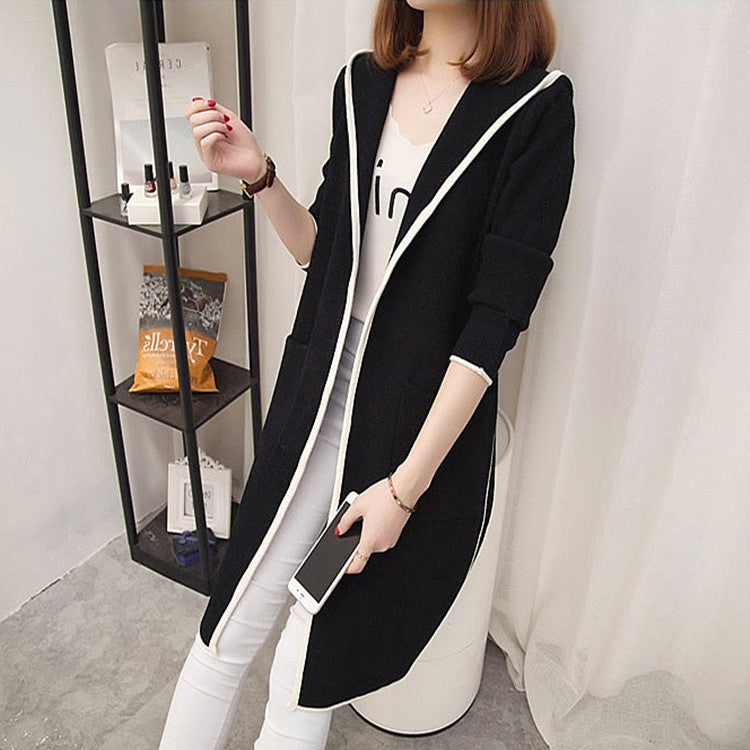 Womens Mid-length Cardigan Trench Coat