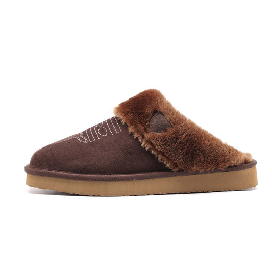 AutumnWinter Warm Cotton And Fur All-in-One Home Slippers