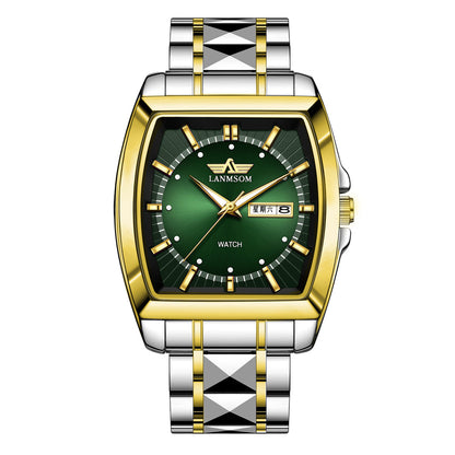 Square Wine Barrel Men's Steel Strip Waterproof Fully Automatic Watch