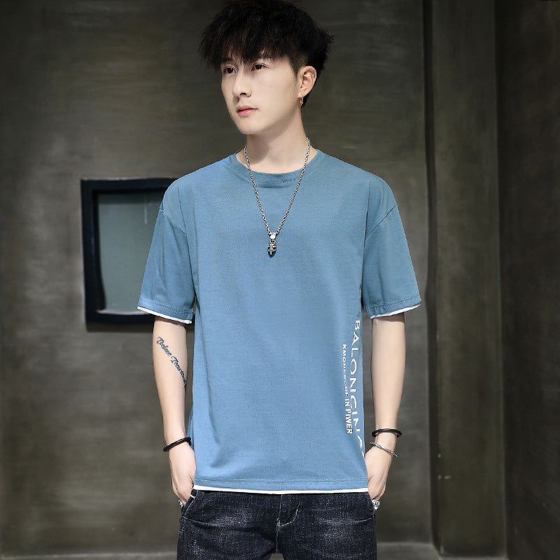 Men's Loose Casual All-Match Crew-Neck Short-Sleeve