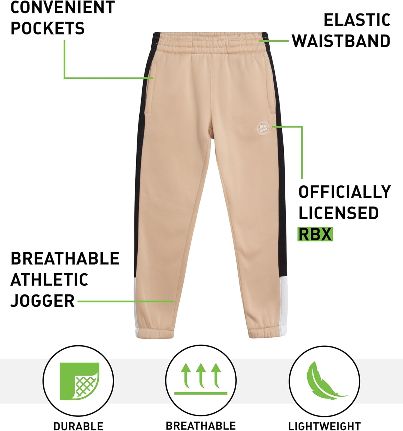Toddler Boys Jogger Pants - 2 Pack Fleece Pull on Athletic Joggers for Boys - Soft Everyday Toddler Jogger Pants (2T-7)