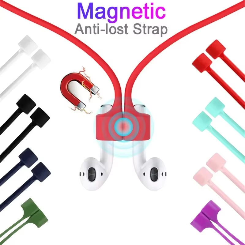 Soft Silicone anti Lost Magnetic Rope Earphones for Apple Airpods 2 1 3 Air Pods Pro Bluetooth Wireless Headphone Earbuds Strap