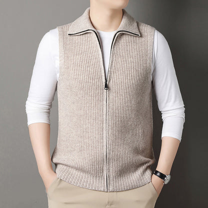 Men's AutumnWinter Zippered Casual Vest