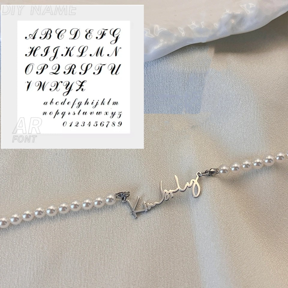 DIY Personalized English Name Design Titanium Steel Necklace
