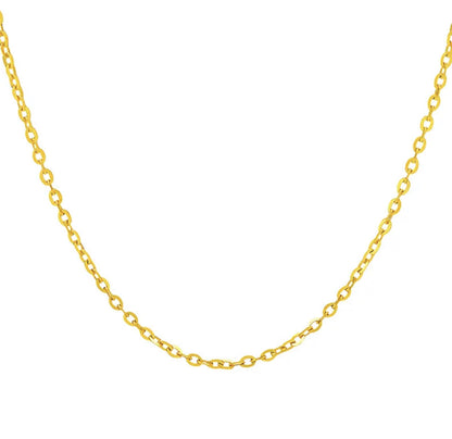 Titanium Steel Single-strand Necklace With An O-link Chain Designversatile And Easy To Style