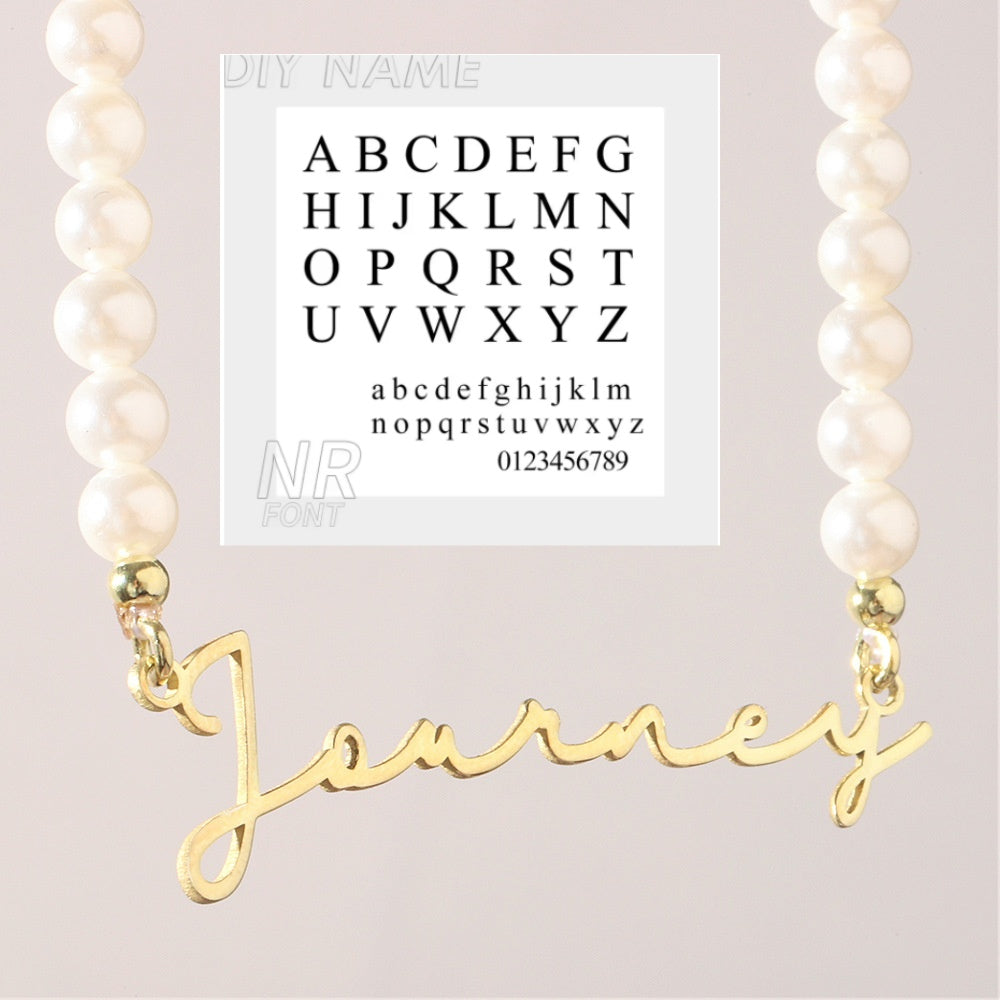 DIY Personalized English Name Design Titanium Steel Necklace